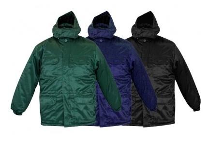 Warm jacket with hood, moisture resistant